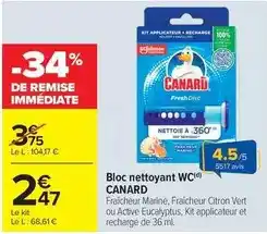 Carrefour Drive Canard - bloc nettoyant wc offre