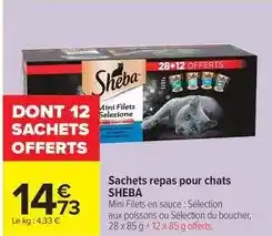 Carrefour Drive Sheba - sachets repas pour chats offre
