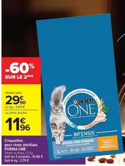 Carrefour Drive Purina - croquettes pour chats sterilisés offre
