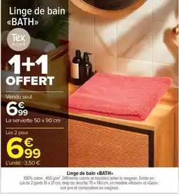 Carrefour Drive Tex - linge de bain offre