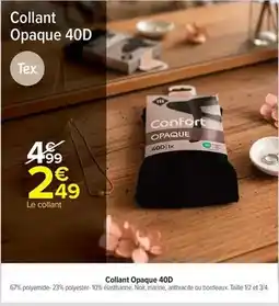 Carrefour Drive Tex - collant opaque 40d offre