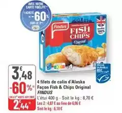 G20 Findus - 4 filets de colin d'alaska façon fish & chips original offre