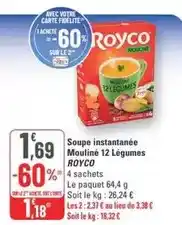 G20 Royco - soupe instantanée mouliné 12 légumes offre