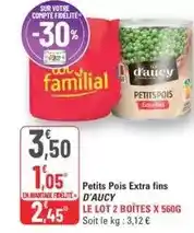 G20 D'aucy - petits pois extra fins offre