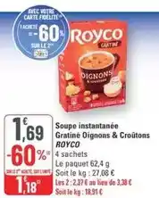 G20 Royco - soupe instantanée gratiné oignons & croûtons offre