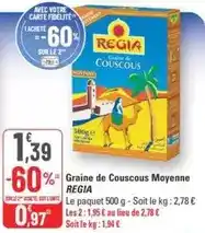 G20 Regia - graine de couscous moyenne offre