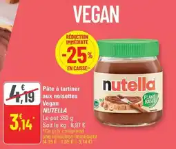 G20 Nutella - pâte à tartiner aux noisettes vegan offre