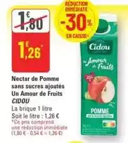 G20 Cidou - nectar de pomme sans sucres ajoutés un amour de fruits offre
