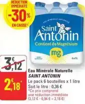 G20 Eau minerale naturelle offre