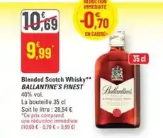 G20 Ballantine's - blended scotch whisky finest offre