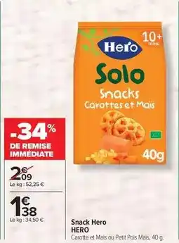 Carrefour Hero - snack offre