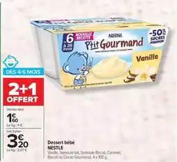 Carrefour Nestlé - dessert bébé offre