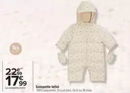 Carrefour Tex - salopette bébé offre
