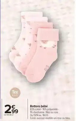 Carrefour Tex - bottons bébé offre