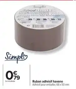 Carrefour Simply - ruban adhésif havane offre
