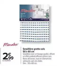 Carrefour Tous - serpillière gratte-sols 50 x 60 cm offre