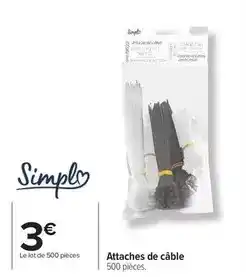 Carrefour Simply - attaches de câble offre