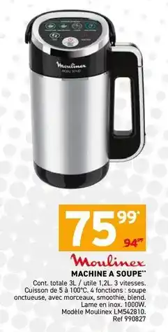 Trafic Moulinex - machine a soupe offre