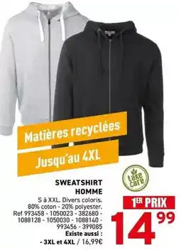 Trafic Sweatshirt homme offre