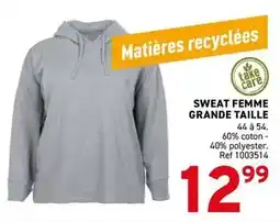 Trafic Care - sweat femme grande offre