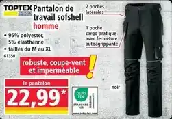 Norma Toptex - pantalon de travail sofshell offre