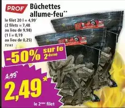 Norma Prof - bûchettes allume-feu offre
