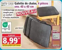 Norma Casa - galette de chaise, 4 pièces env. 40 x 40 cm offre