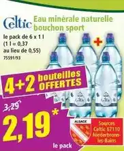 Norma Celtic - eau minérale naturelle bouchon sport offre