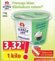 Norma Alsace lait - fromage blanc bibeleskaes nature offre