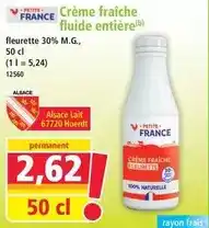 Norma Fleurette - crème fraîche fluide entière offre