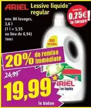 Norma Ariel - lessive liquide regular offre