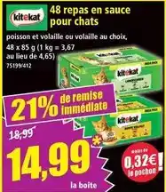 Norma Kitekat - 48 repas en sauce pour chats offre