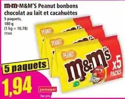Norma M&m's - peanut bonbons chocolat au lait et cacahuètes offre