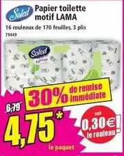 Norma Soled - papier toilette motif offre