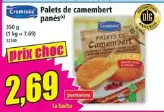Norma Palets de camembert panés offre