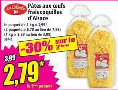 Norma Pâtes aux oeufs frais coquilles offre