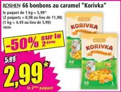 Norma 66 bonbons au caramel korivka offre
