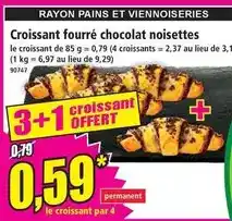 Norma Croissant fourré chocolat noisettes offre