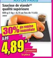 Norma Saucisse de viande offre