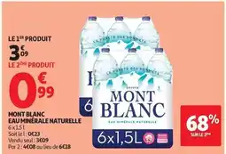 Auchan Supermarché Mont blanc - mont blanc eau minerale naturelle offre