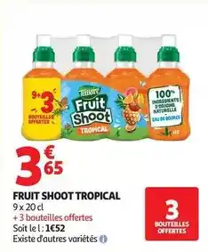 Auchan Supermarché Teisseire - fruit shoot tropical offre
