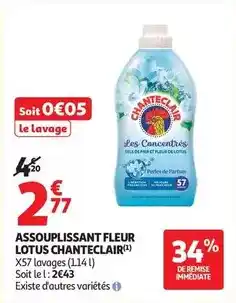 Auchan Supermarché Chanteclair - assouplissant fleur lottus offre