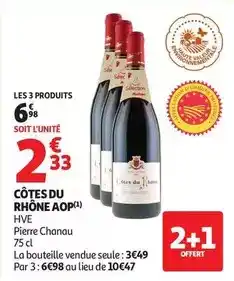 Auchan Supermarché Pierre chanau - côtes du rhône aop offre