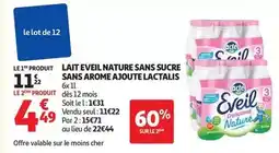 Auchan Supermarché Éveil - lait eveil nature sans sucre sans ajoute offre