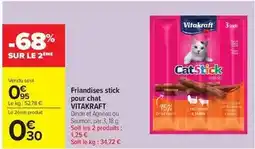 Carrefour Market Vitakraft - friandises stick pour chat offre