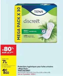 Carrefour Market Mega - protections hygiéniques pour fuites urinaires offre