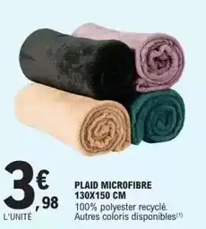 E.Leclerc Plaid microfibre 130x150 cm offre