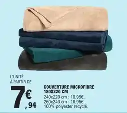 E.Leclerc Couverture microfibre offre