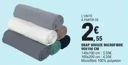 E.Leclerc Drap housse microfibre 90x190 cm offre
