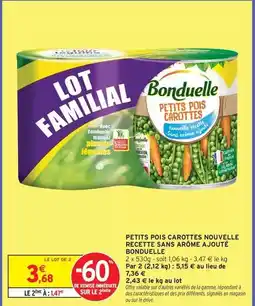 Intermarché Bonduelle - petits pois carottes nouvelle recette sans arome jacquet offre
